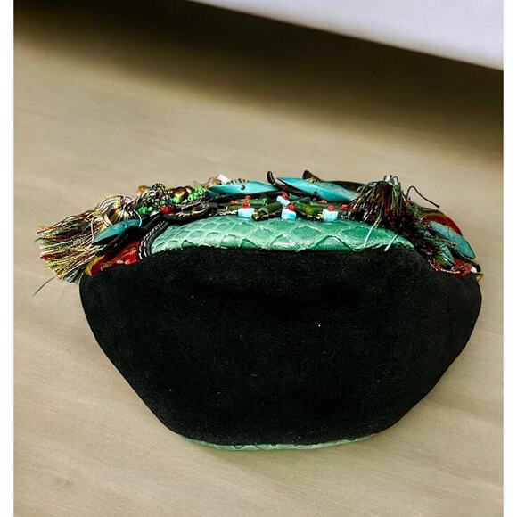 Vintage Mary Frances Beaded Floral Bucket Bag - Picture 6 of 12